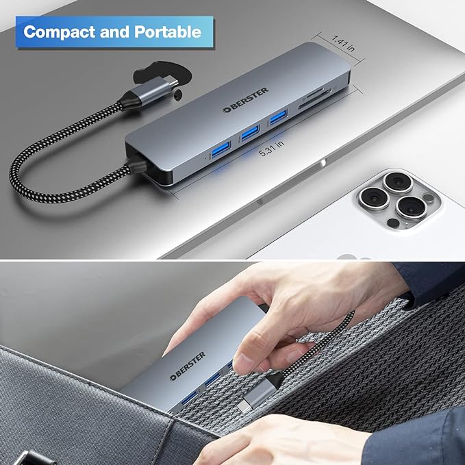 Type- C Adapter 6 in 1, USB- C To HDMI+ PD Adapter (BYL-2010)