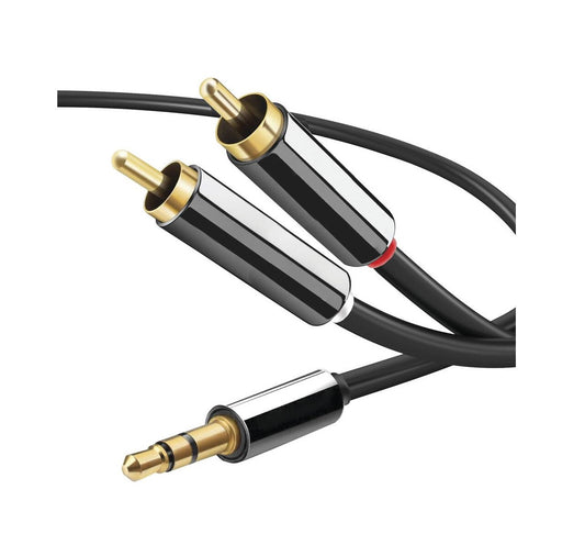 3.5mm Aux to RCA 2-Jack Audio Cable (1.5M / 5ft)