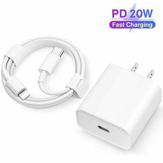 2 in 1 Combo 20W Charging Adapter w/Type C to iPhone Cable 3ft/ 1m (AAA Grade)