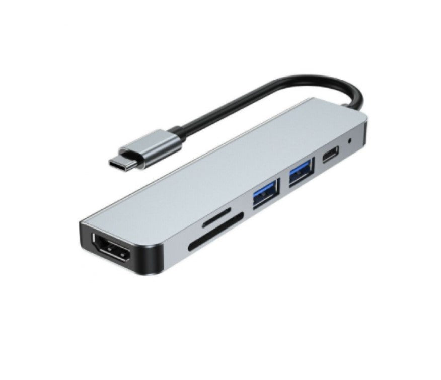 Type- C Adapter 6 in 1, USB- C To HDMI+ PD Adapter (BYL-2010)