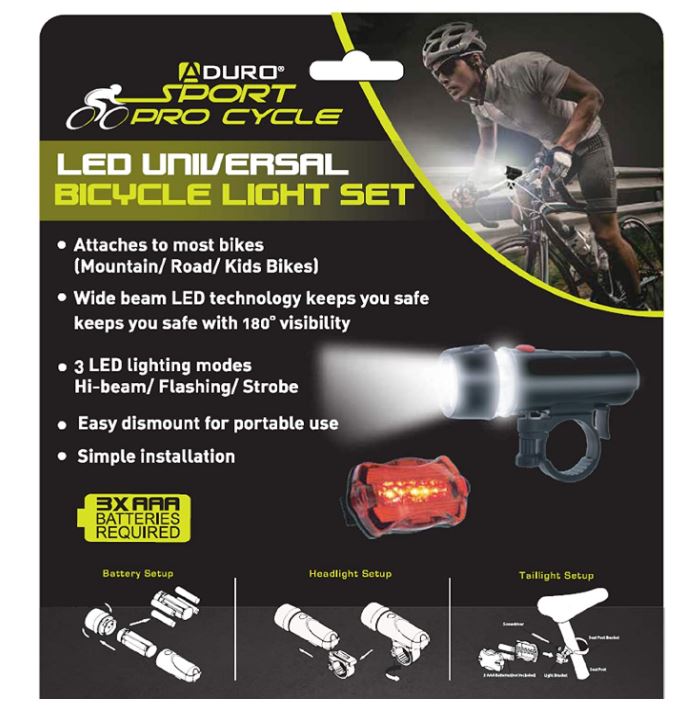 Aduro - LED Universal Bicycle Light Set (S-BCHT-01)