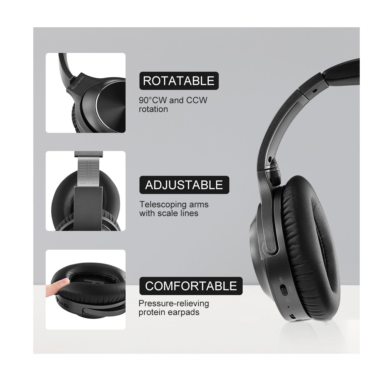 Yee Tonda Active Noise Cancelling Wireless Headphones (Y77)
