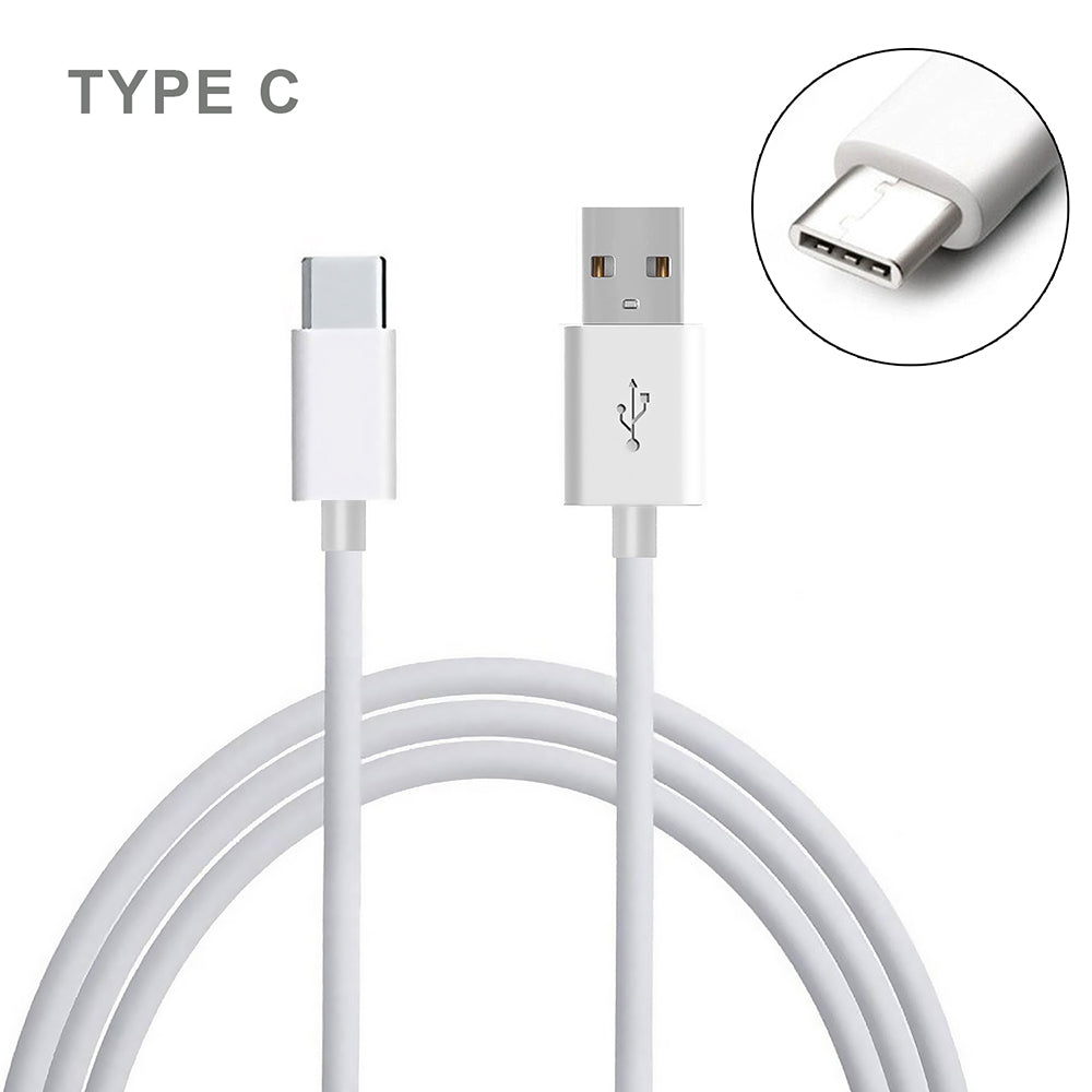2 in 1 Home Combo- T Style USB Adapter (2 Port), Type-C Cable 2.0A (Green/Blue Packaging)