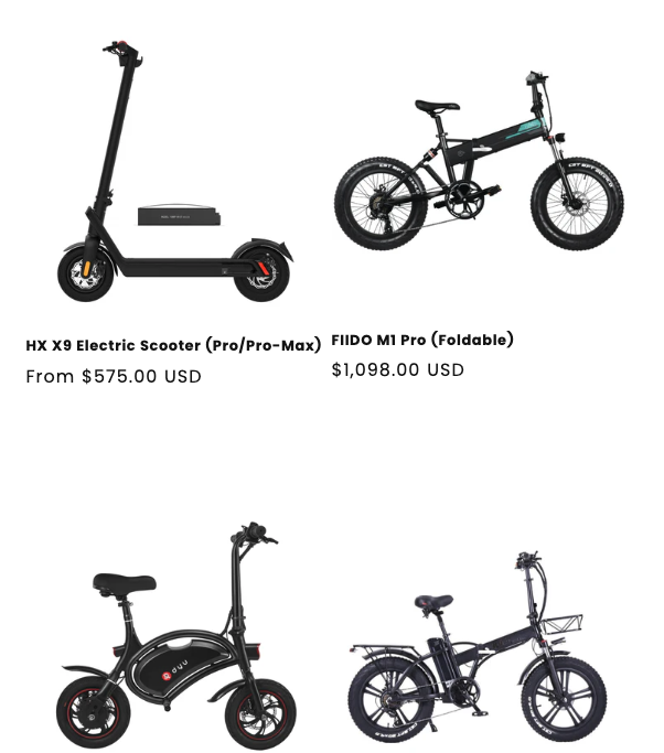 E-Bikes & Scooters