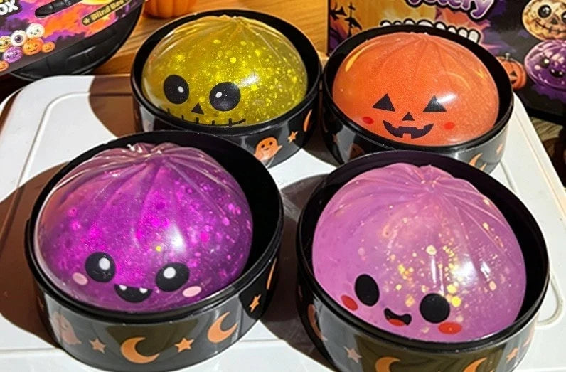 Squishy Toy - Halloween Shiny Glitter Dumpling w/ Jel Inside