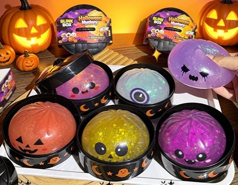 Squishy Toy - Halloween Shiny Glitter Dumpling w/ Jel Inside
