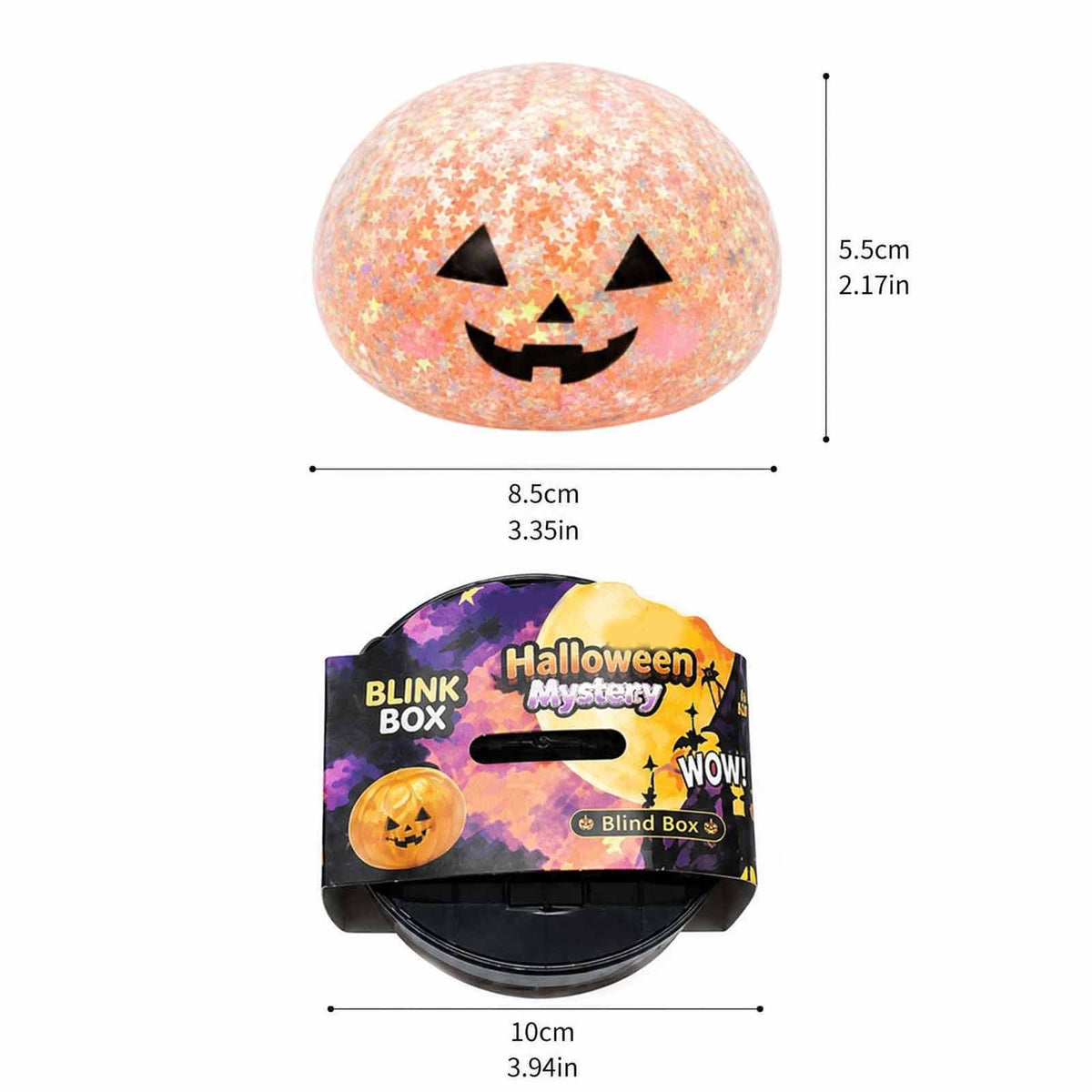 Squishy Toy - Halloween Shiny Glitter Dumpling w/ Jelly Beans Inside