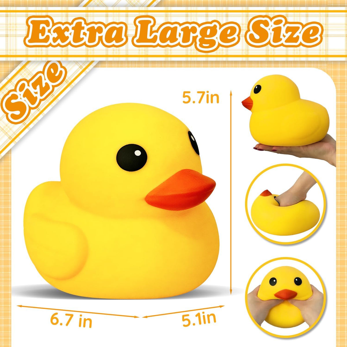 Squishy Toy - Jumbo Soft Squeeze Duck