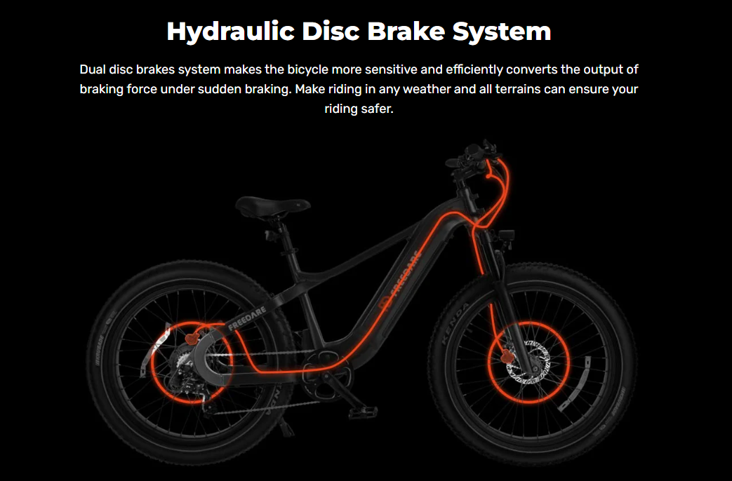 Freedare Saiga Electric Mountain Bike – 750W Motor, 48V Battery, Full Suspension E-Bike