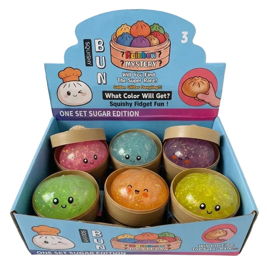 Squishy Toy - Shiny Glitter Dumpling w/ Jelly Beans Inside