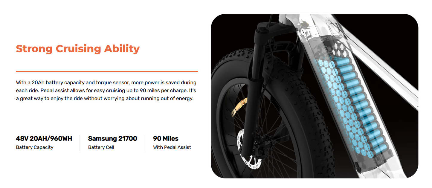 Freedare Saiga Electric Mountain Bike – 750W Motor, 48V Battery, Full Suspension E-Bike