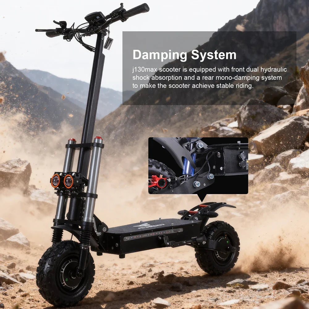 Freeboy J30 Max Dual Motor Electric Scooter – 5600W Peak Power, 60V Battery, 11" Off-Road Tires
