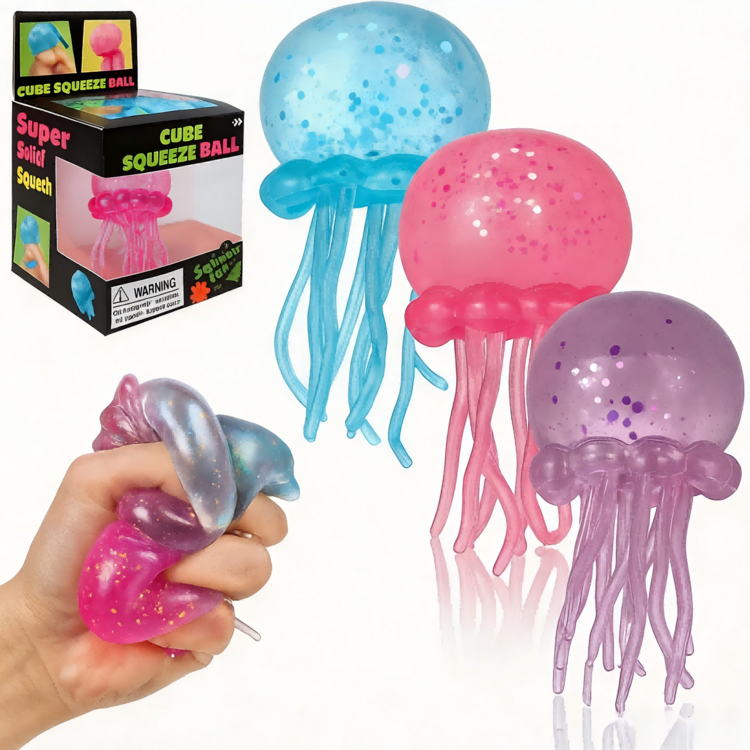 Squishy Toy - Jelly Fish (Slow-Rise with Glitter Gel)
