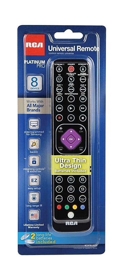 RCA 8 Device Universal Remote (RCRTBL08BE ES)