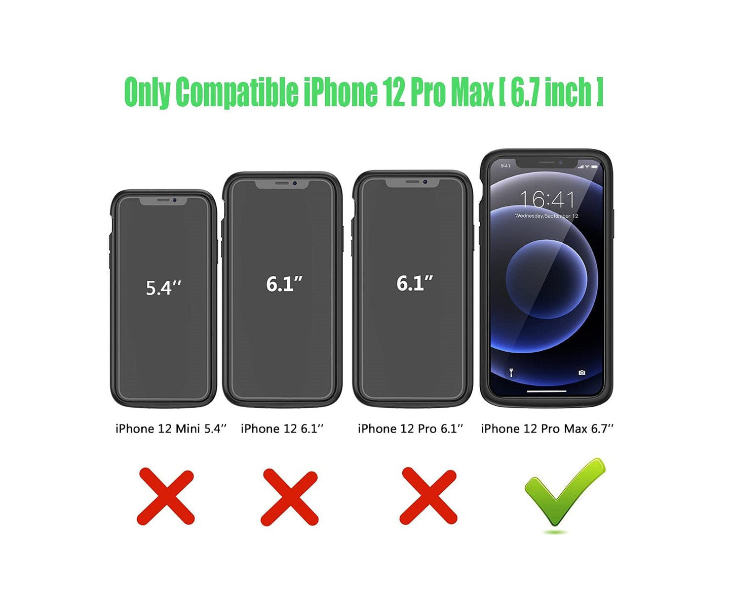 Power Case for iPhone 12 Pro max (6.7") (7000 mAh)