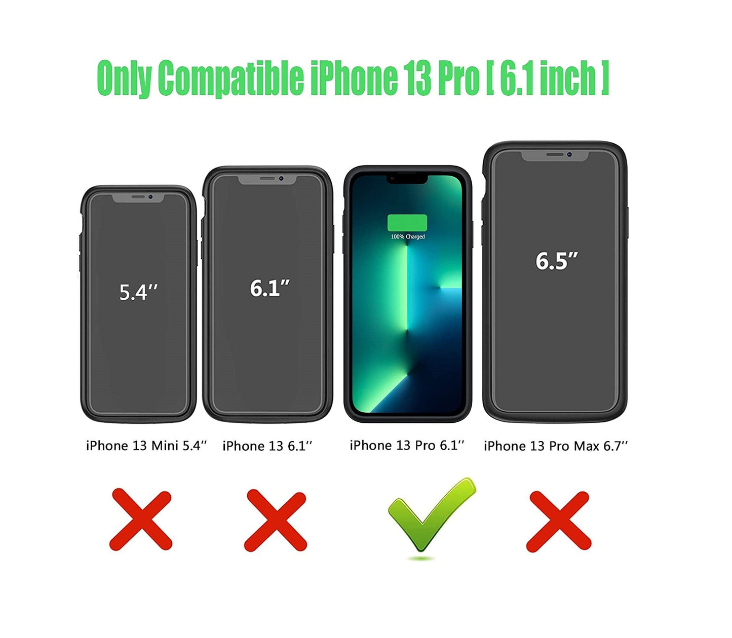 Power Case for iPhone 13 Pro (6.1") (6000 mAh)