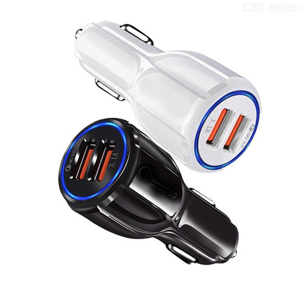 Qualcomm Car Charger Adapter 35W - 2 Port USB (6A QC 3.0)