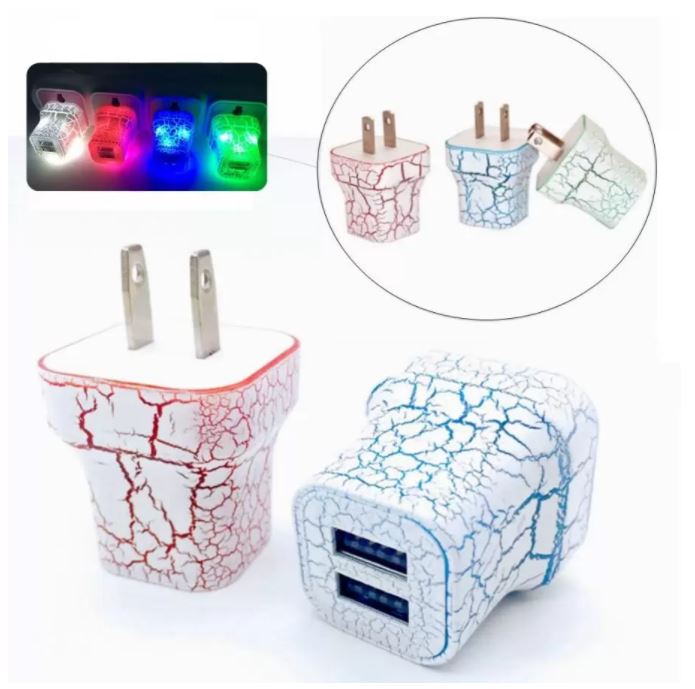 Cube Wall Adapter- 2 Port (Lightup)