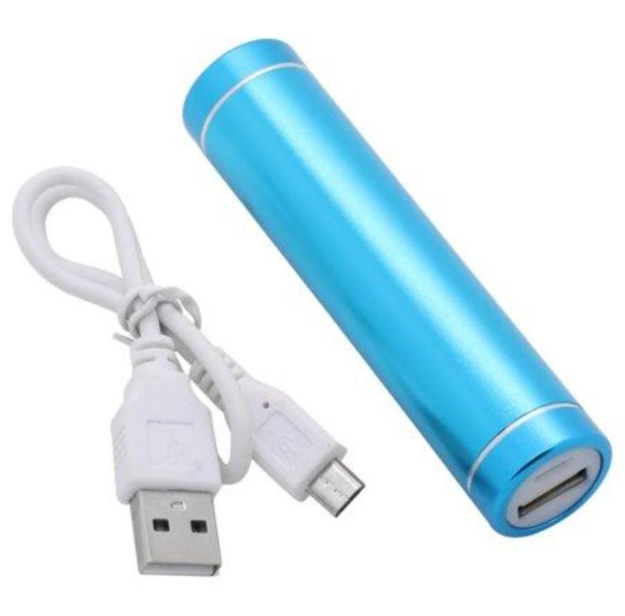 Power Bank 3000 mAh (Cylindrical Lipsticks Style Metallic Finish)