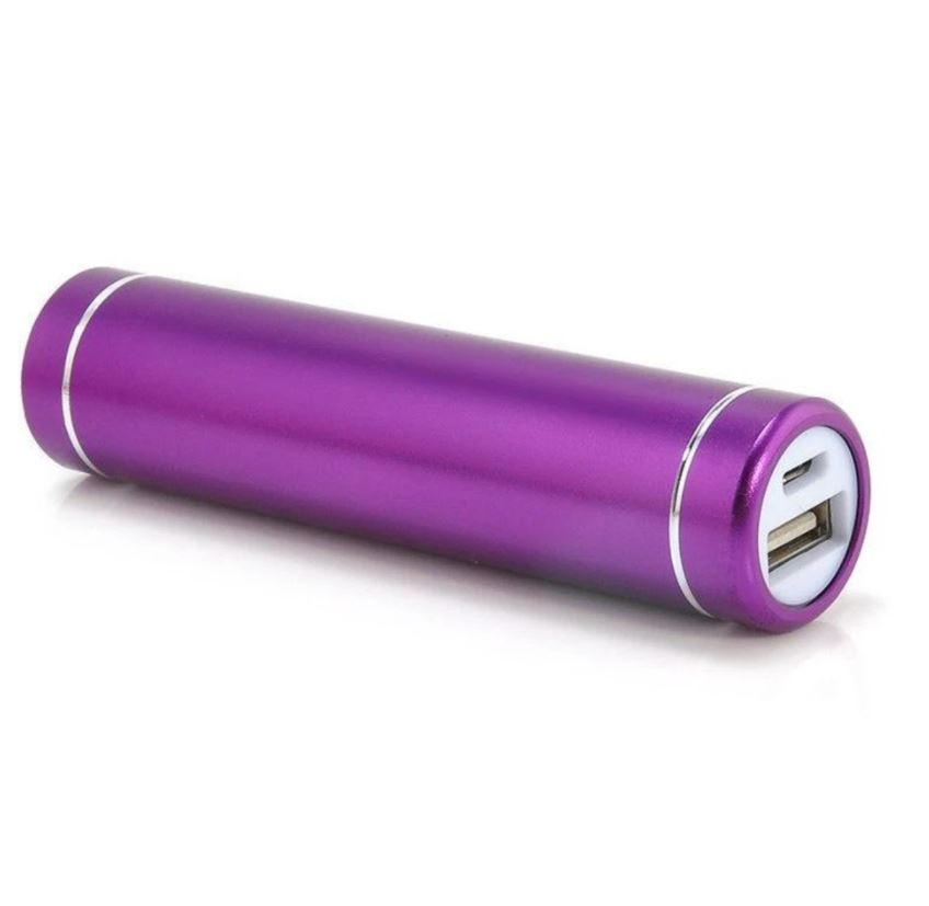 Power Bank 3000 mAh (Cylindrical Lipsticks Style Metallic Finish)