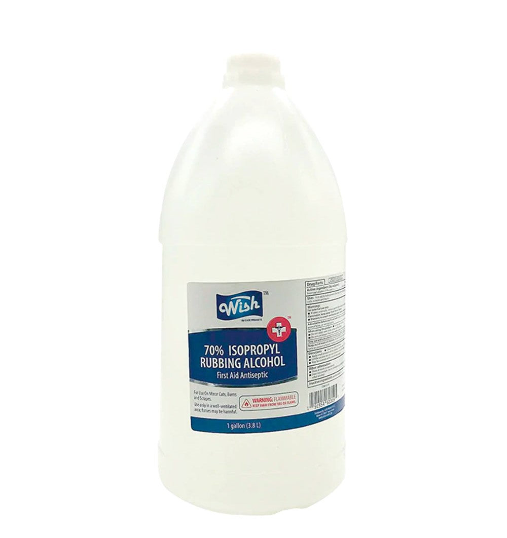 Wish 70% Isopropyl Rubbing Alcohol (1 Gallon) (4pcs/Case) (Unit Price- $9)