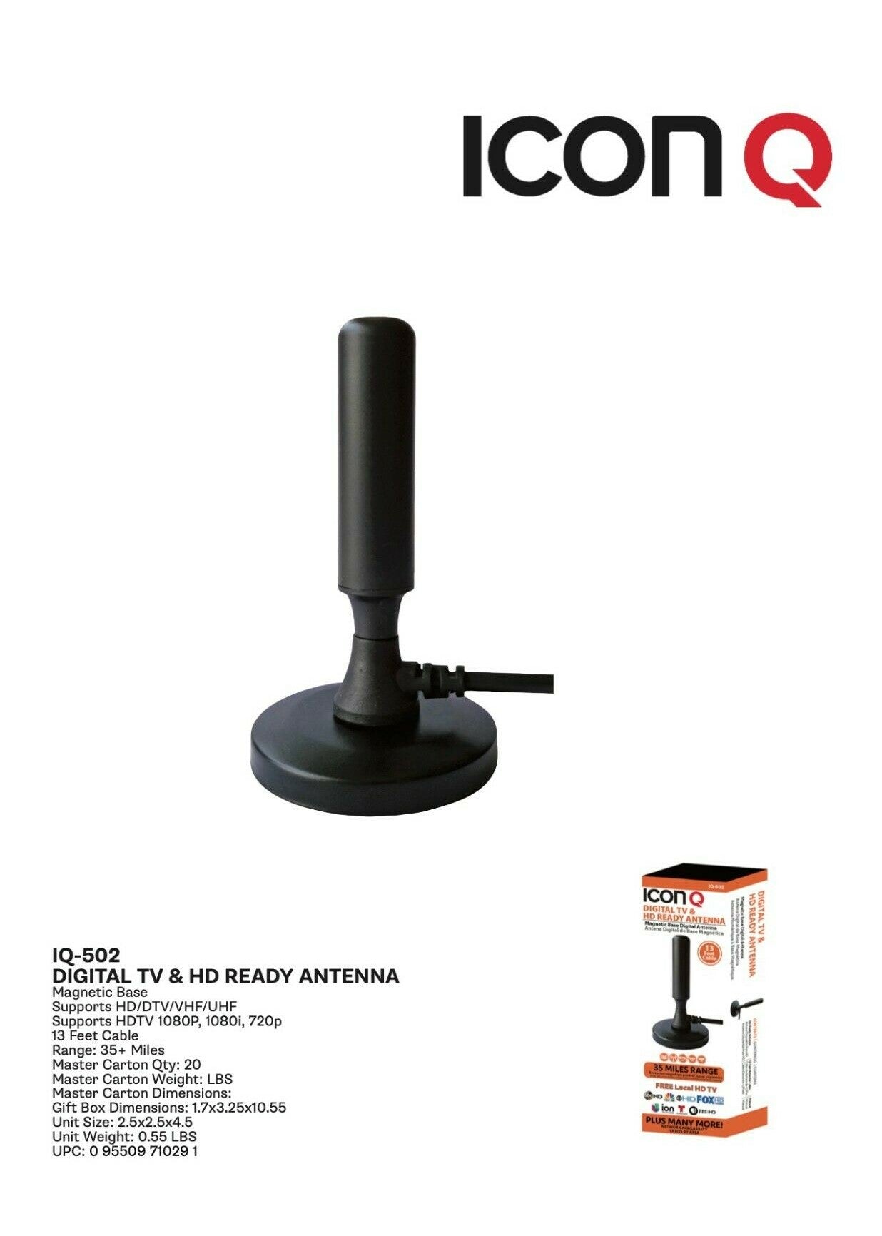 ICONQ Digital HD Antenna (IQ-502)