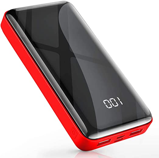 Power Bank 12000mah (Fast Charge Portable Mirror Digital Display Mobile Power Bank)