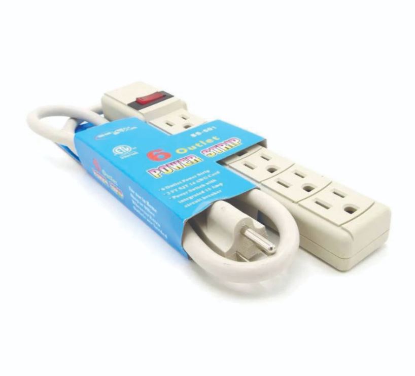 6 Outlet Power Strip 110V (SS501)