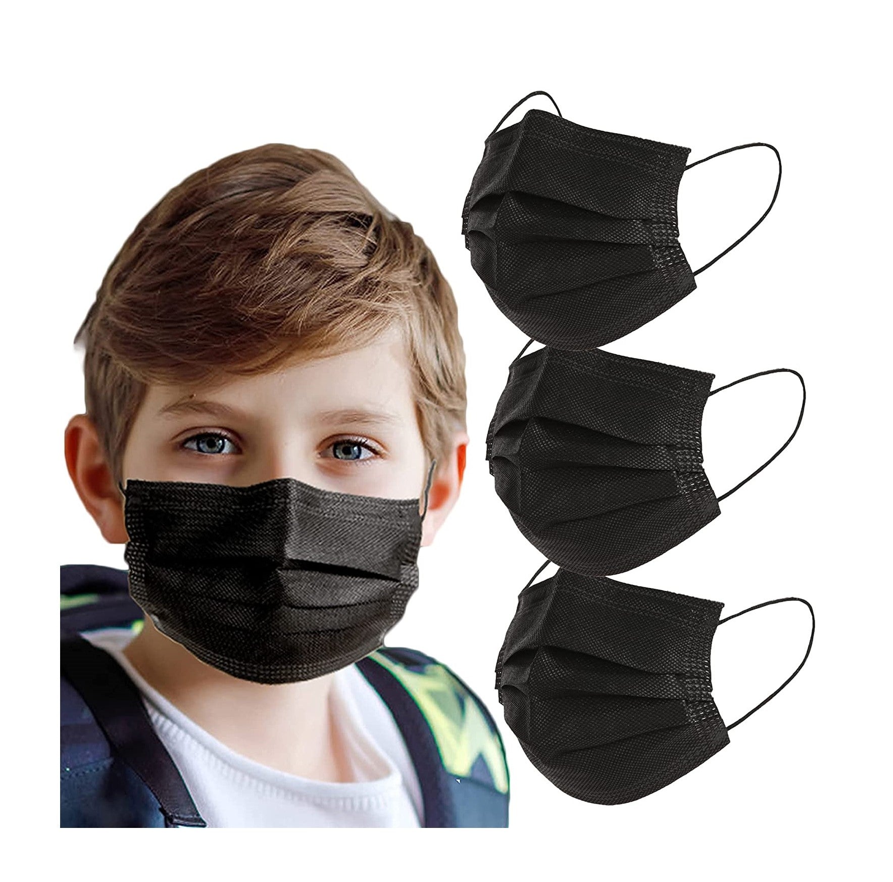 Kids Black Mask - 50 pcs / Box (Individually Wrapped) – COWBOY USA