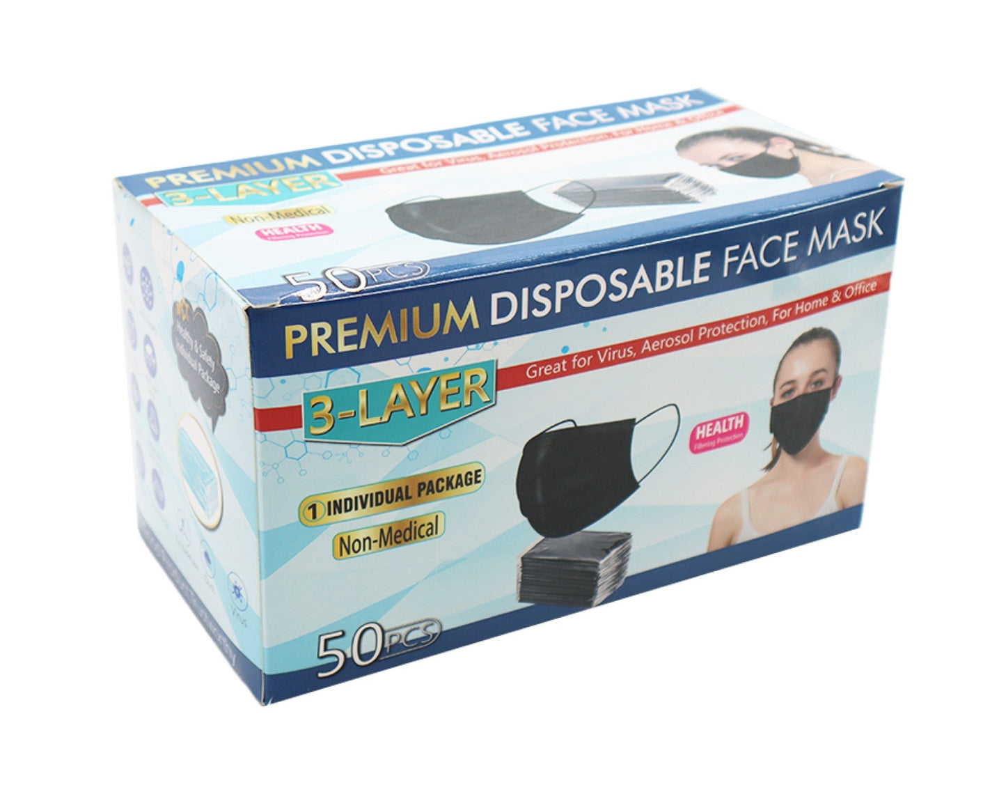 Black Mask - 50pcs / Box (Individually Wrapped)