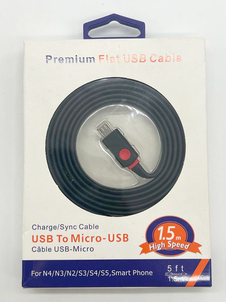 Wflat Usb Micro USB Cable- Premium Flat USB Cable – COWBOY USA
