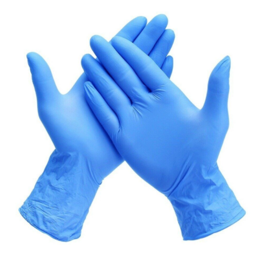 Pure Gloves Nitrile Powder Free Disposable Gloves (100 in a box) (Blue)