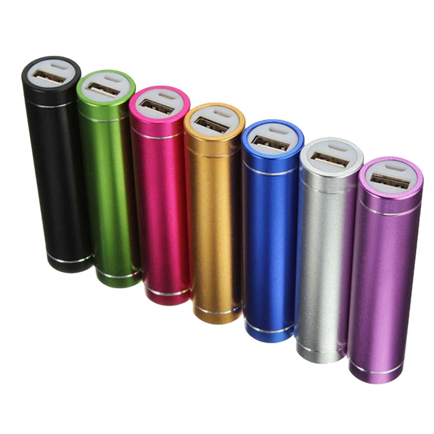 Power Bank 3000 mAh (Cylindrical Lipsticks Style Metallic Finish)