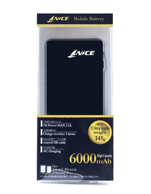 Power Bank 6000mAh (with Wall Adapter)