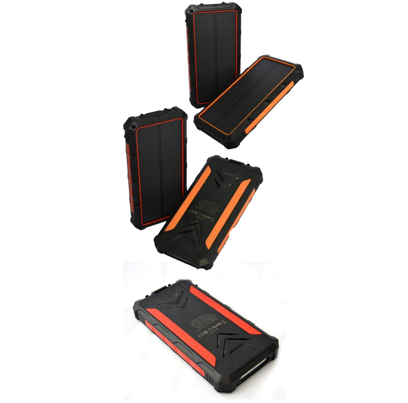 Power Bank - Solar Wireless Charging W/LED Light (20000mah)