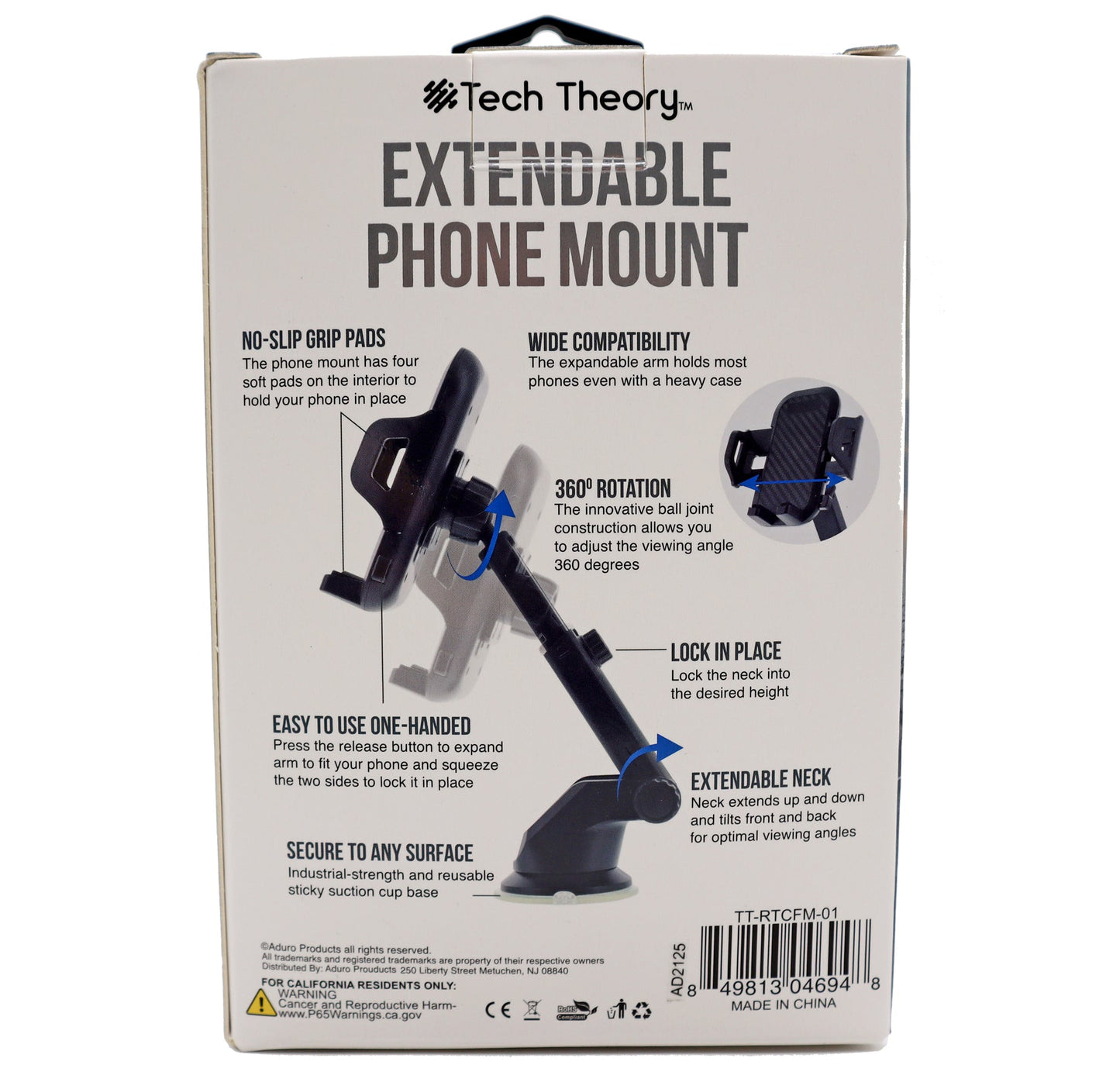 Tech Theory -  Extendable Phone Mount (TT-RTCFM-01)