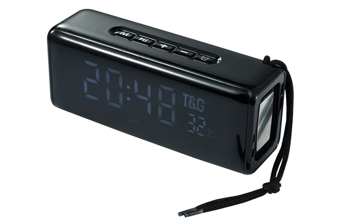 Portable Wireless Speaker With Alarm Clock Display Feature (TG174)