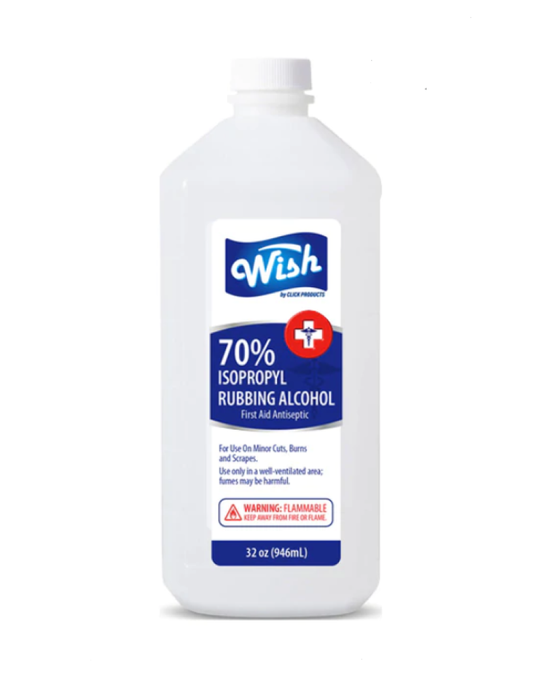 Wish 70% Isopropyl Rubbing Alcohol (32 oz.) (72 Cases = 864 ct. per Pallet) (Unit price $3.50)