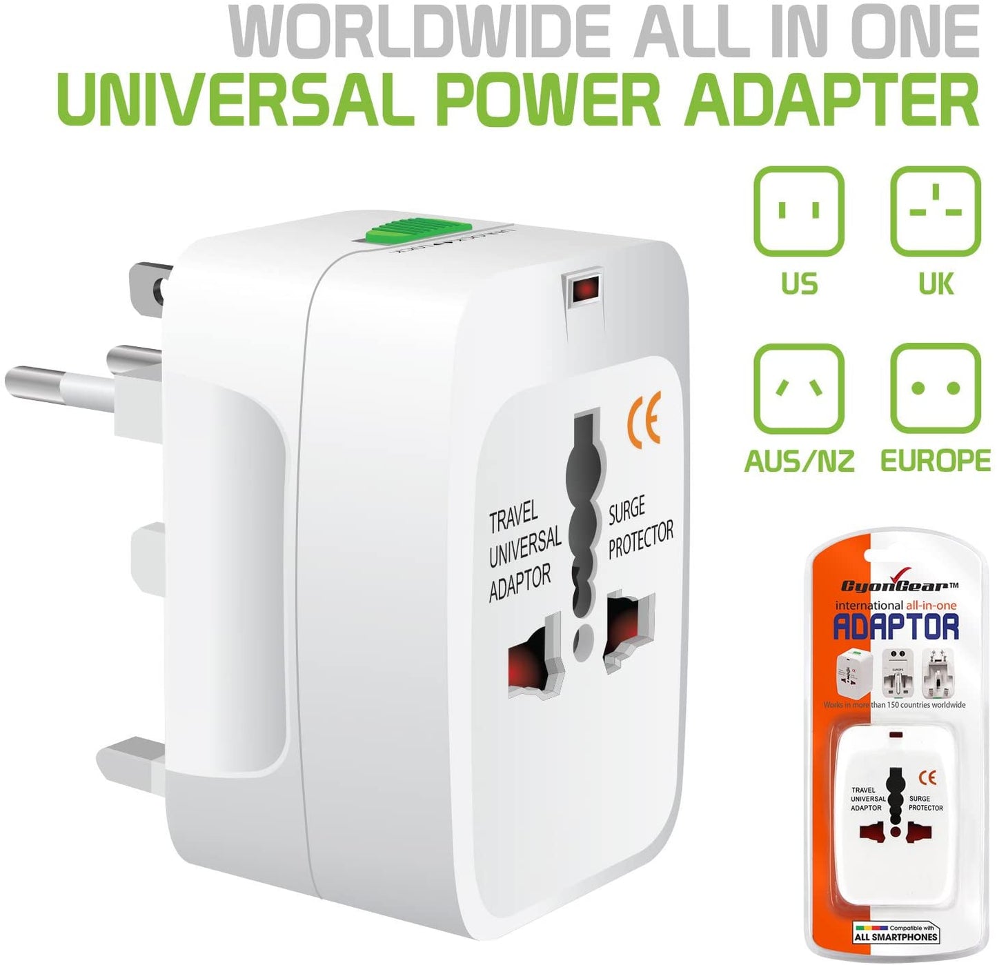 International Universal Wall Adapter (1 USB) (CAI-11)