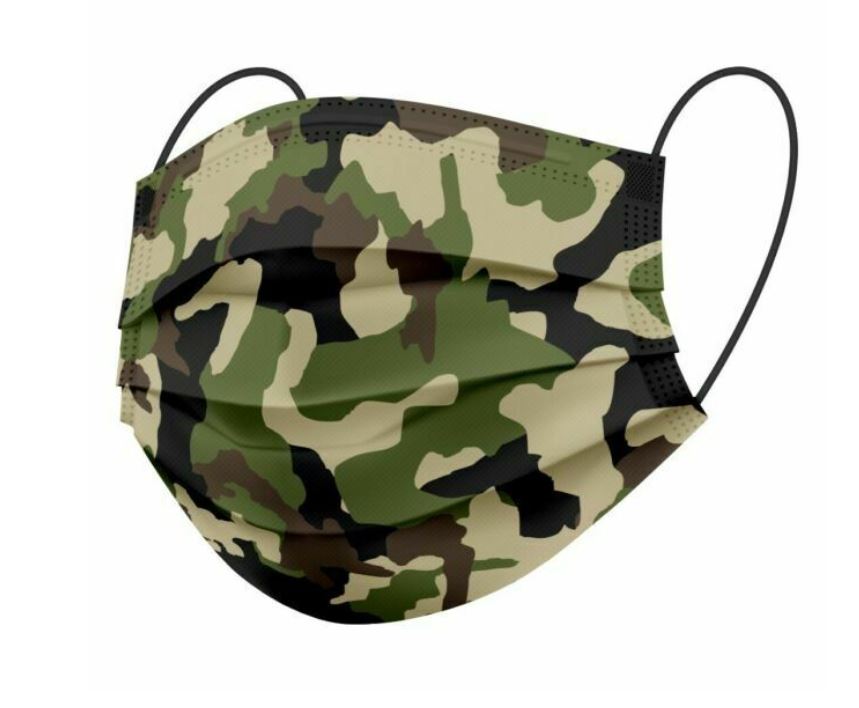 Camouflage Mask - 50pcs / Box (Individually Wrapped)