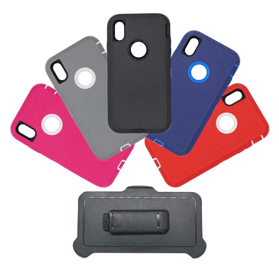 Case- Defender Case with Clip (For iPhone Xsmax/ XR/ X Model)