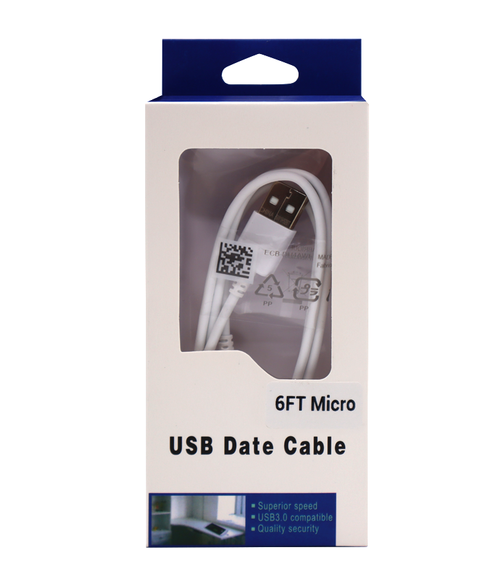 3ft/ 6ft Micro USB Cable (White Box) (Generic Quality)