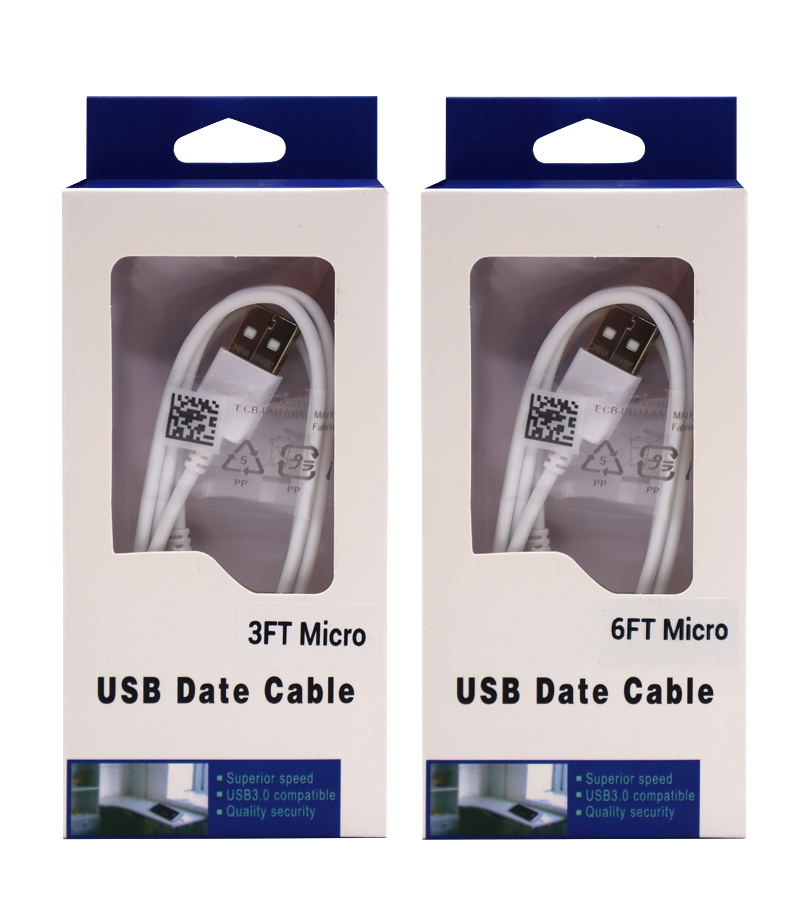 3ft/ 6ft Micro USB Cable (White Box) (Generic Quality) – COWBOY USA