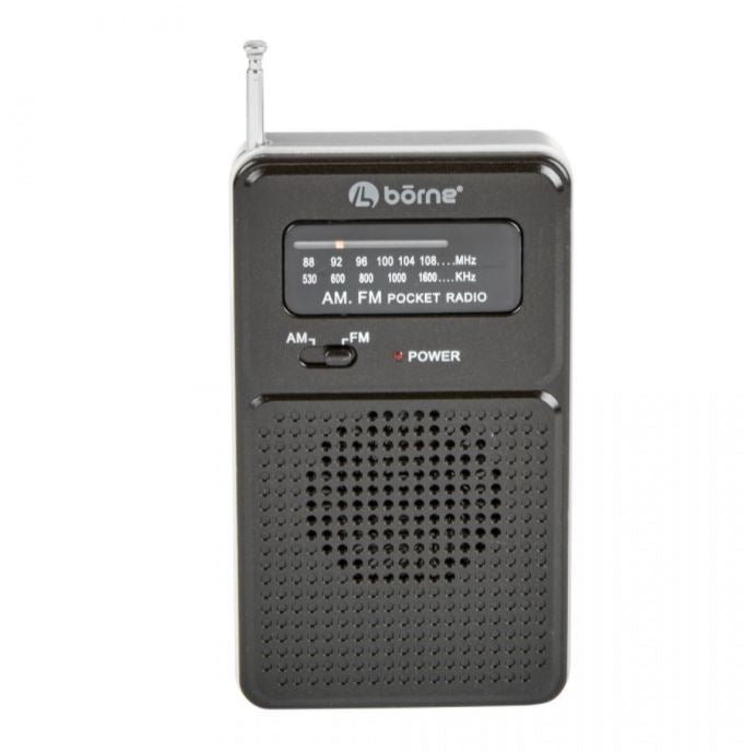 Borne - Portable AM/FM Radio Player w/ Belt Clip (PR200)