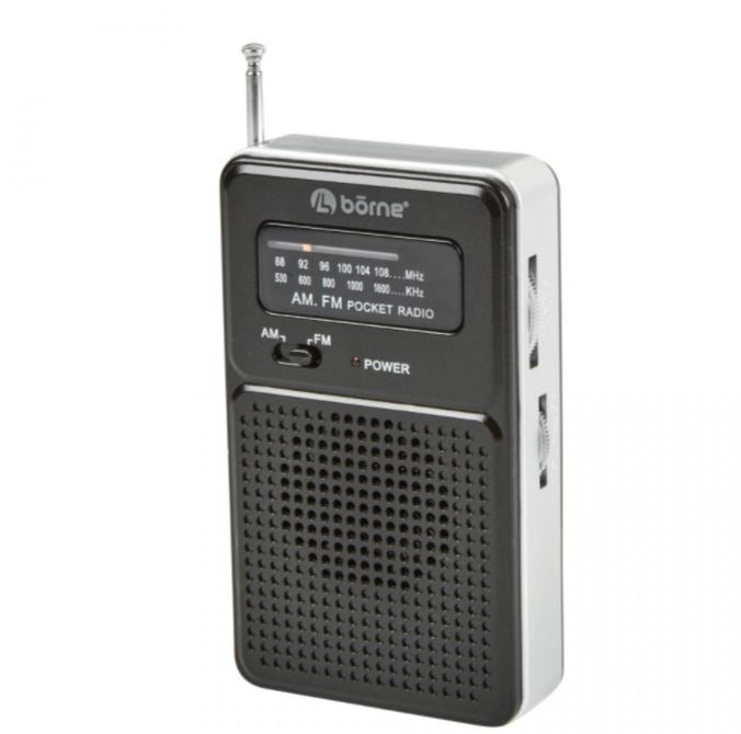 Borne - Portable AM/FM Radio Player w/ Belt Clip (PR200)