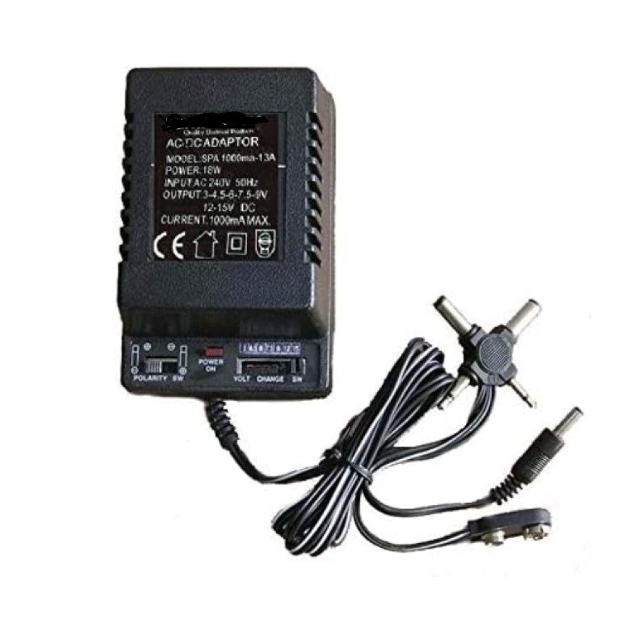 Seven Star Universal AC/DC Adapter 3 Plug (1000MA) - SS105