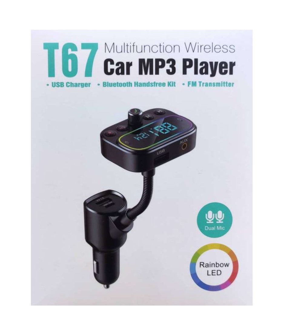 Multifunction Wireless Car MP3 Player USB Charger(T67)