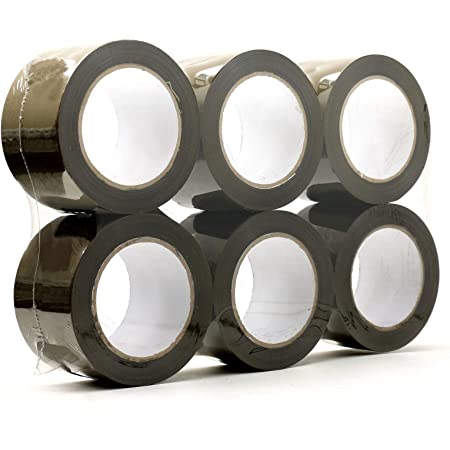 3" x 110 Yard Brown/Clear (2 mil) PPC Carton Sealing Tape (6 pcs/Pack)